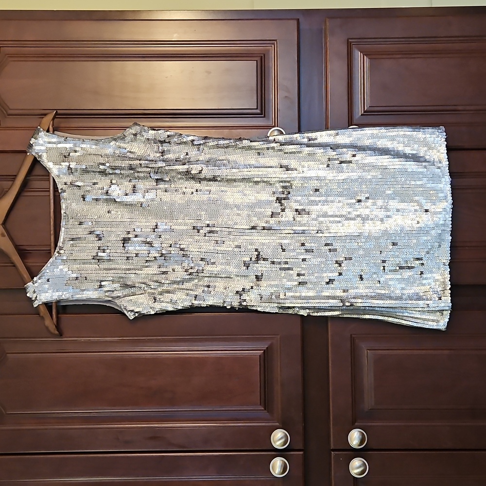 Niteline vintage 1980s silver sequin dress size 6
